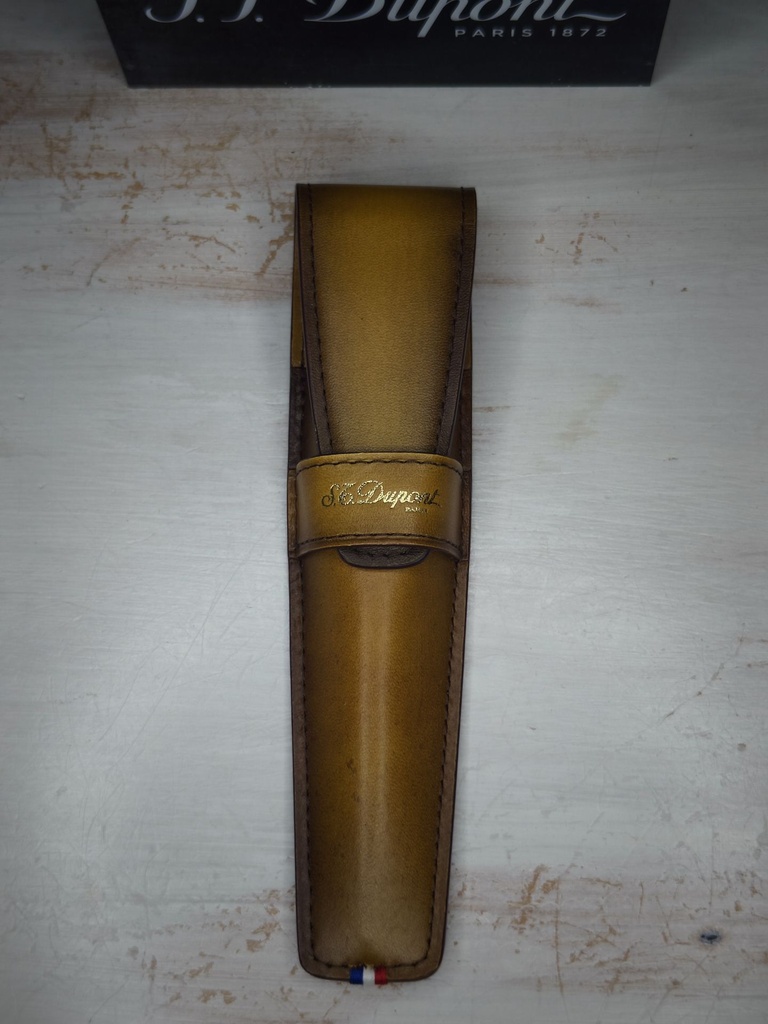 Étui à Stylo S.T. Dupont - Gamme Atelier 1872 patiné bleu