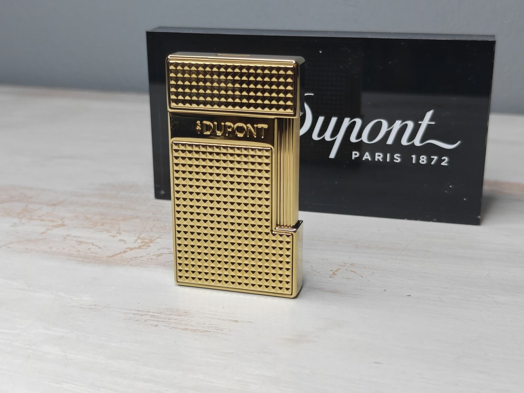 Briquet S.T. Dupont Slimy - Finition Pointe de Diamant Or